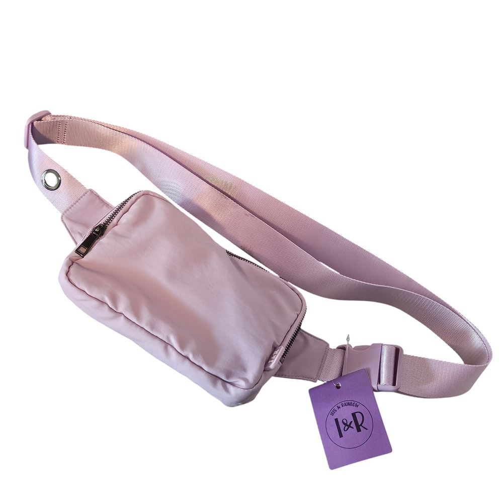Iris & Rainbow Lavender Purple Nylon Belt Bag Fanny Pack 1140-14 NWT